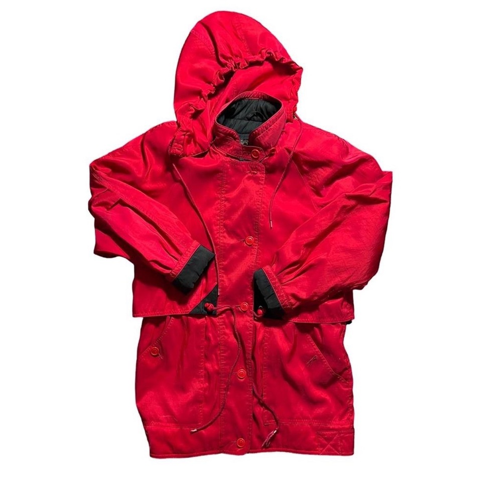 90s red windbreaker XS